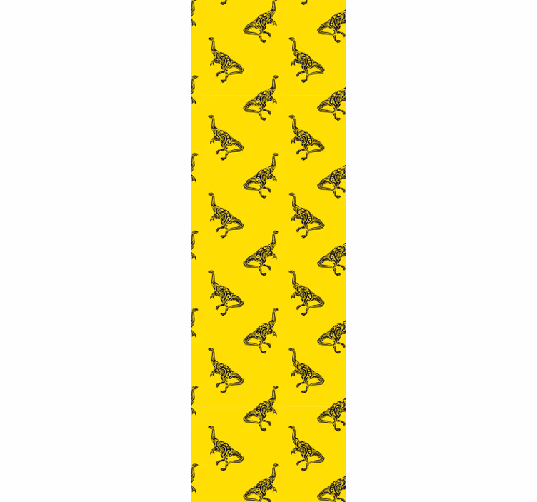 Mørklægningsgardiner børn med brachiosaurus symboler gule - TenStickers