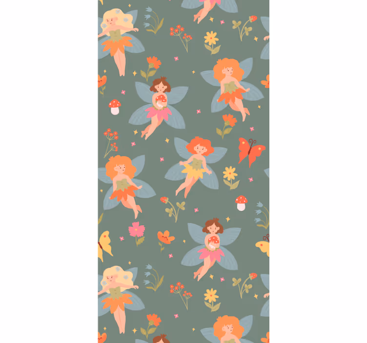 Mørklægningsgardiner børn blomsterdesign - TenStickers