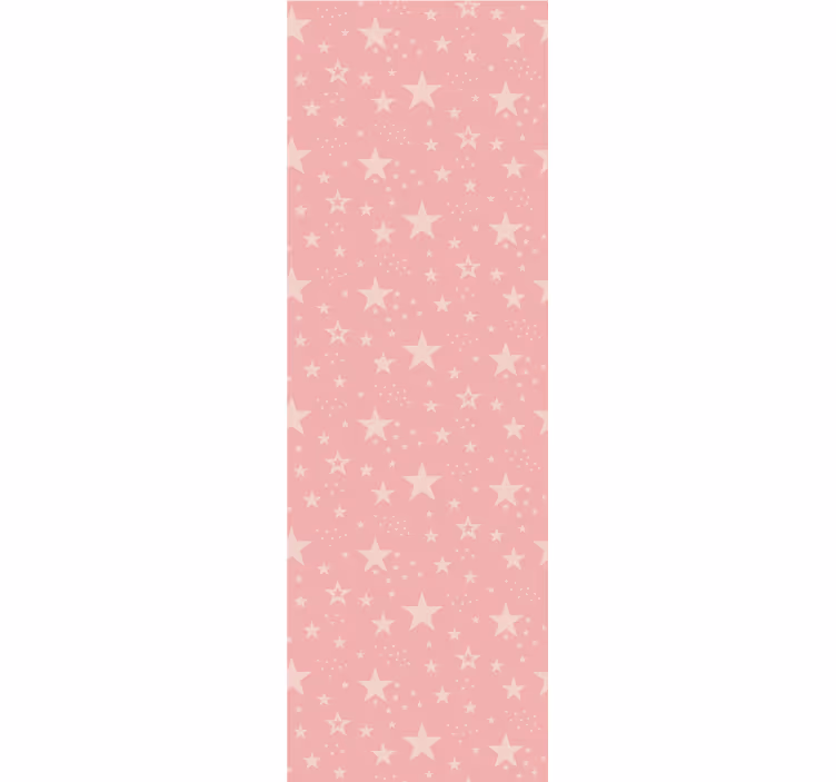 Mørklægningsgardiner børn lyserøde stjerner på mørk rosa - TenStickers