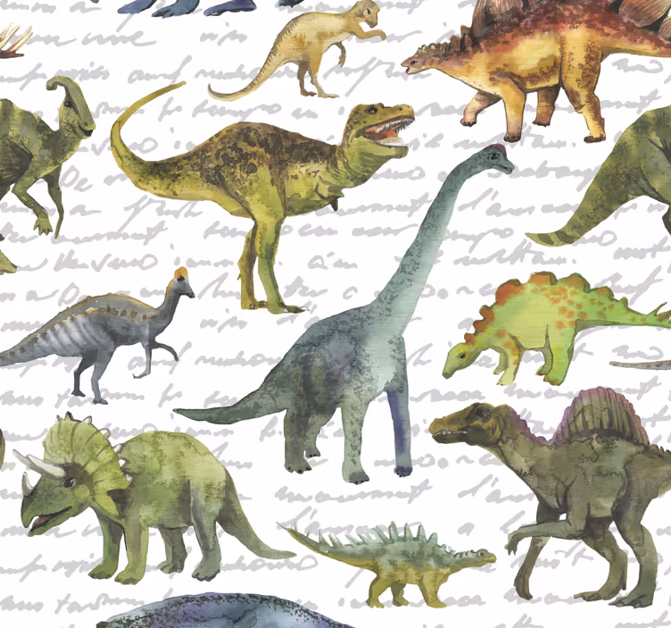 Mørklægningsgardiner børn med realistiske dinosaurer - TenStickers