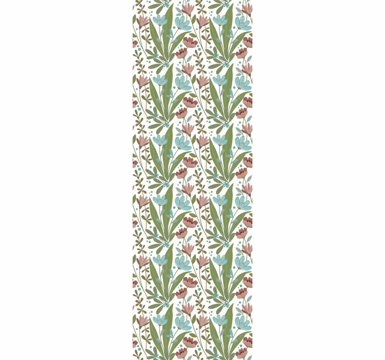 Kontor rullegardin i "granny chic" blomsterdesign - TenStickers