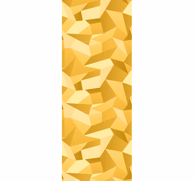 Kontor rullegardin 3d guld geometriske former - TenStickers