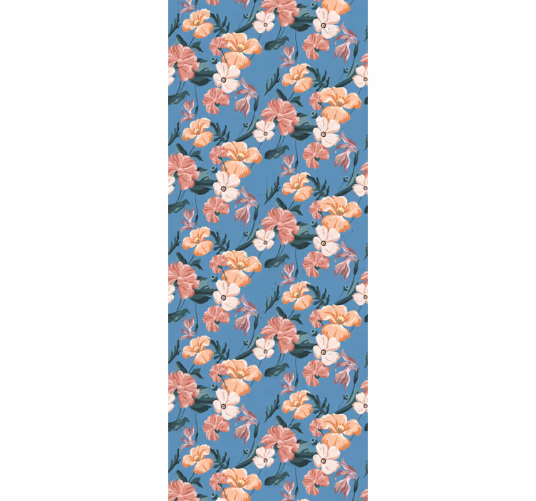 Kontor rullegardin blomsterprint ziedi jeans - TenStickers