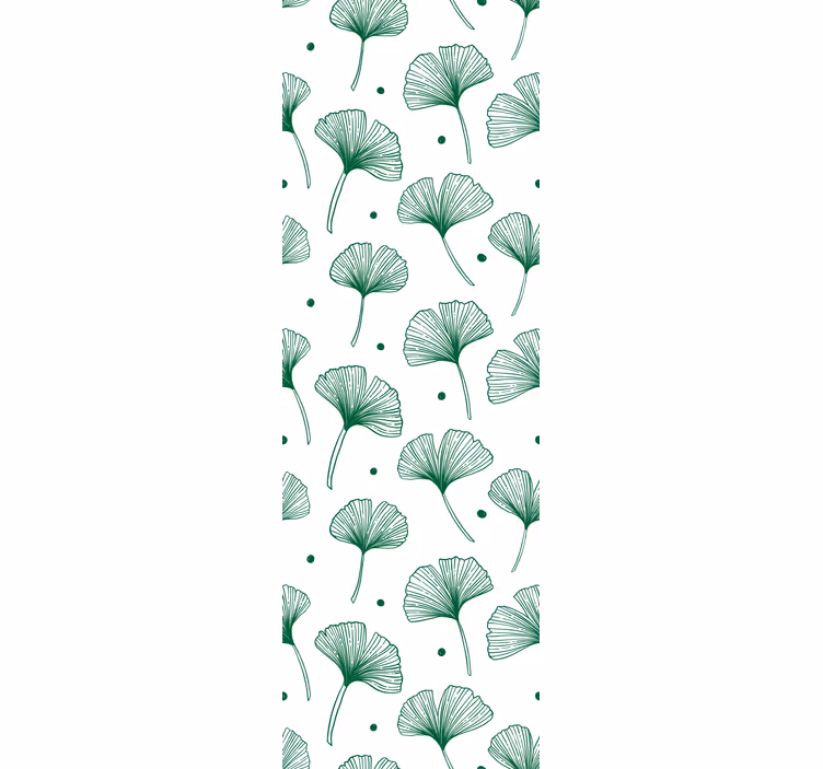 Kontor rullegardin store ginkgo grønne blade - TenStickers