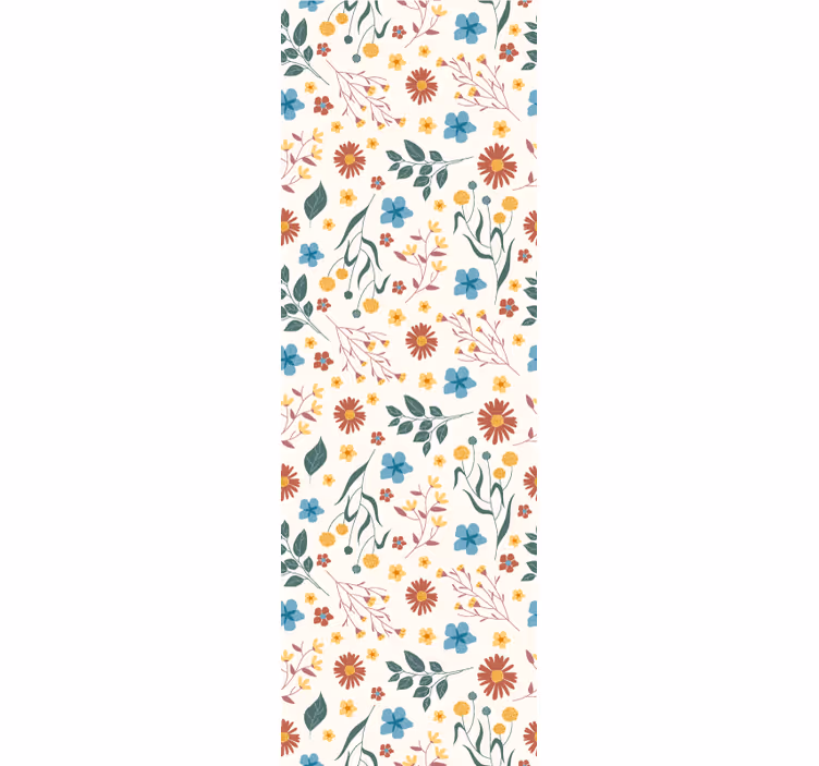Kontor rullegardin med forskellige blomster og planter - TenStickers