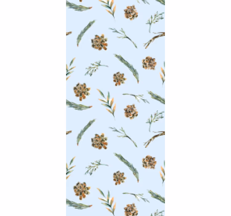 Kontor rullegardin akvarel blomster blå - TenStickers