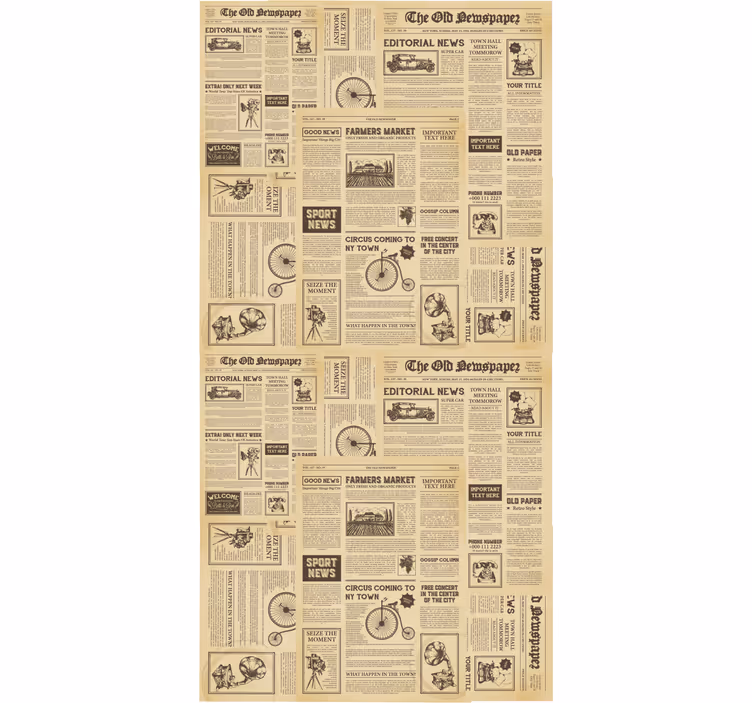 Kontor rullegardin vintage amerikansk avis - TenStickers