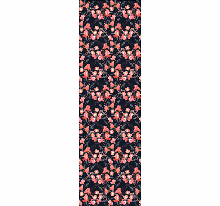 Kontor rullegardin med sarte lyserøde blomster - TenStickers