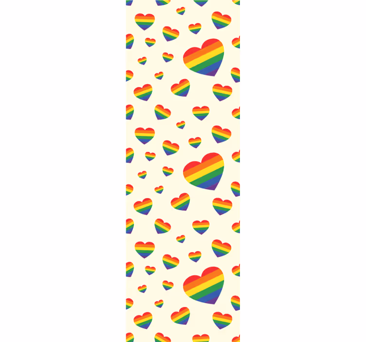 Rullegardin teenager med regnbuehjerter design - TenStickers
