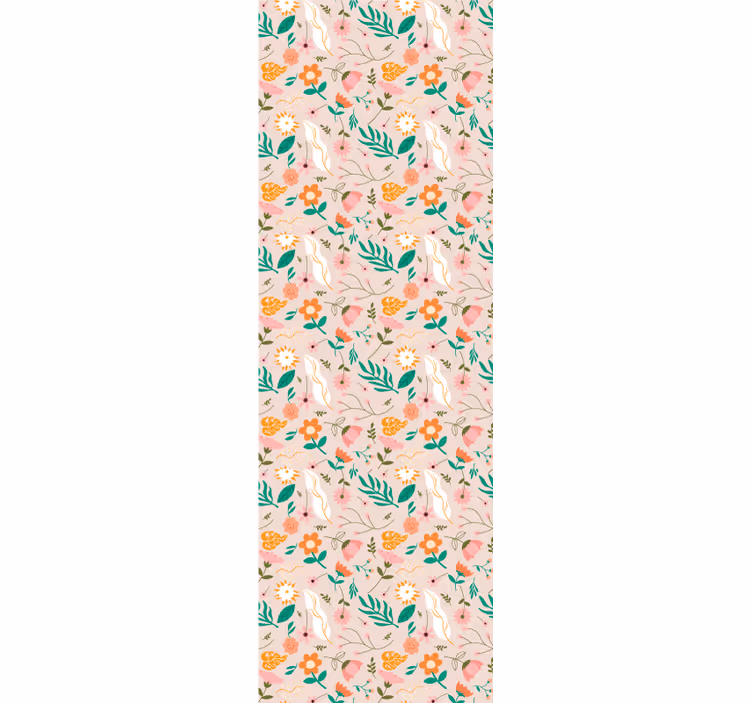 Rullegardin teenager pastelfarvet blomstermønster - TenStickers