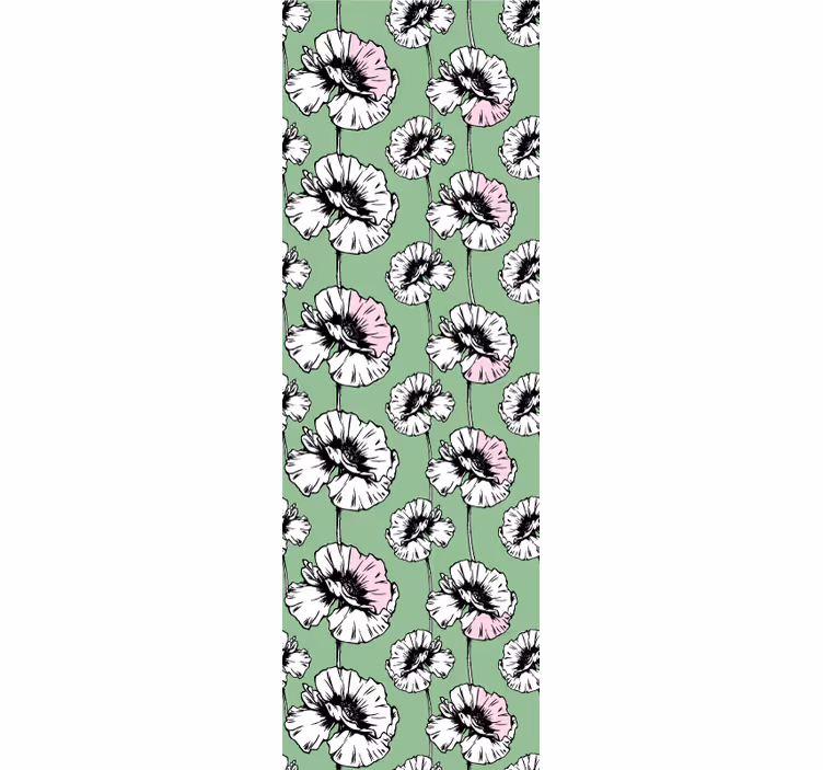 Rullegardin teenager med malet blomsterdesign - TenStickers