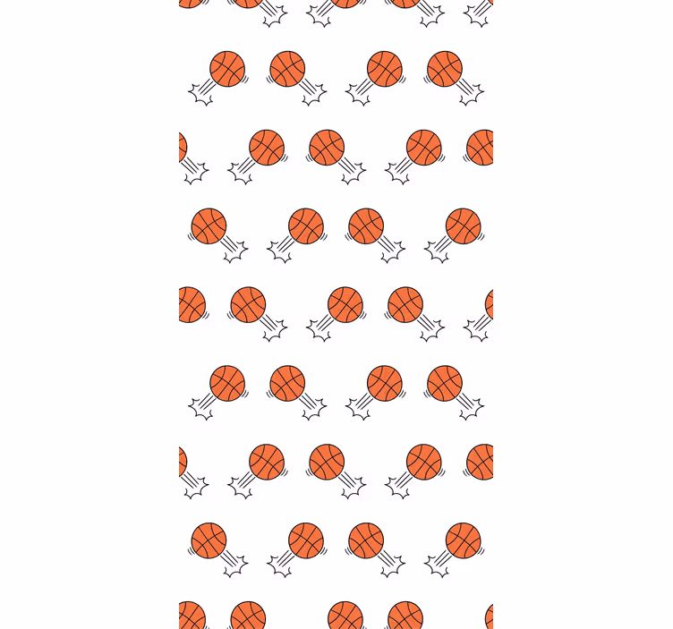 Rullegardin teenager håndtegnede basketballer - TenStickers
