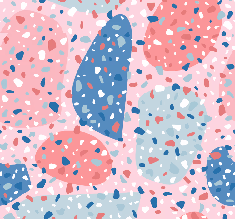 Rullegardin teenager pink terrazzo - TenStickers