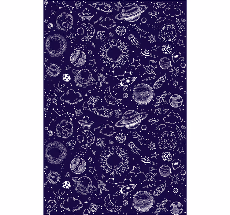 Rullegardin teenager planet doodle - TenStickers