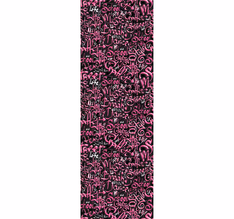 Rullegardin teenager pink og sort graffiti - TenStickers
