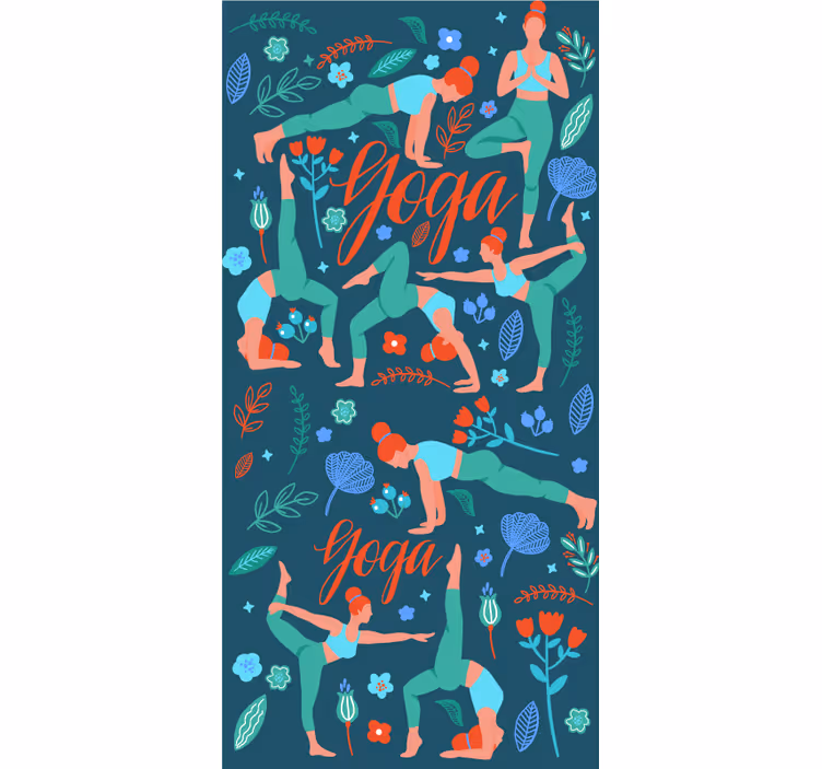 Rullegardin teenager der laver yoga - TenStickers