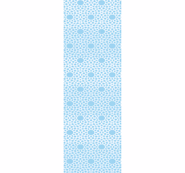 Moderne rullegardiner med hvidt og blåt geometrisk mønster - TenStickers