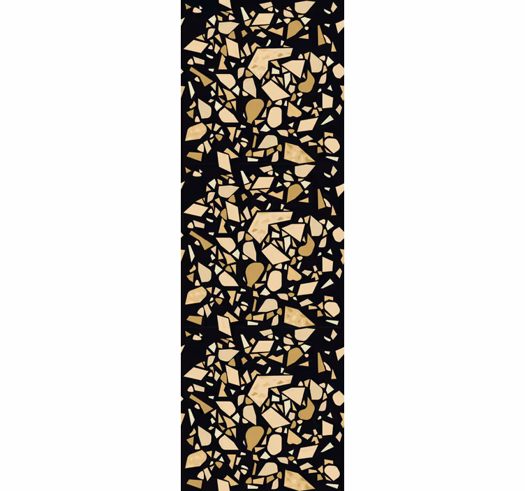 Moderne rullegardiner terrazzo stil sort guld - TenStickers