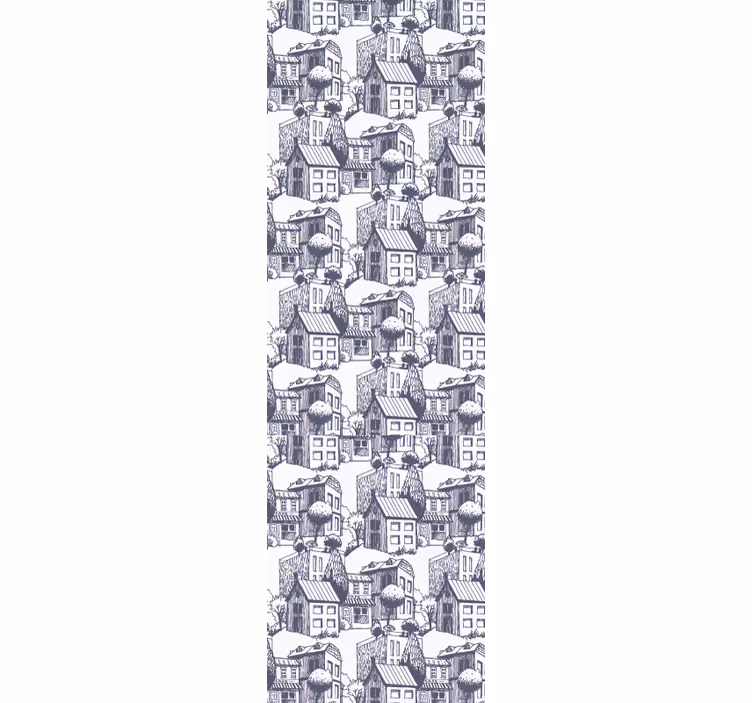 Moderne rullegardiner med by vintage mønster - TenStickers