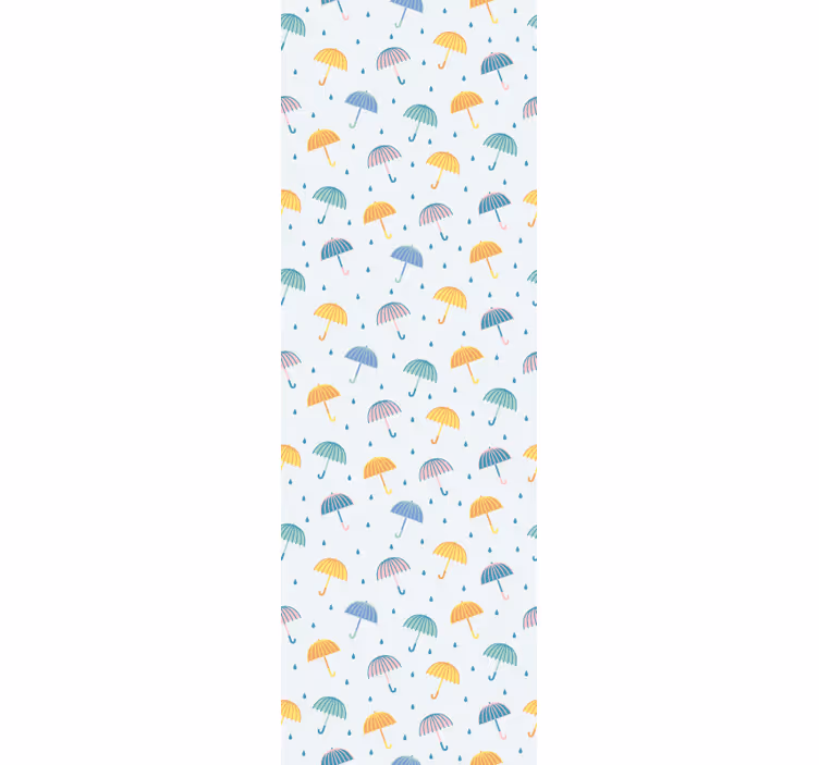 Moderne rullegardiner med farverige paraplyer cartoon - TenStickers