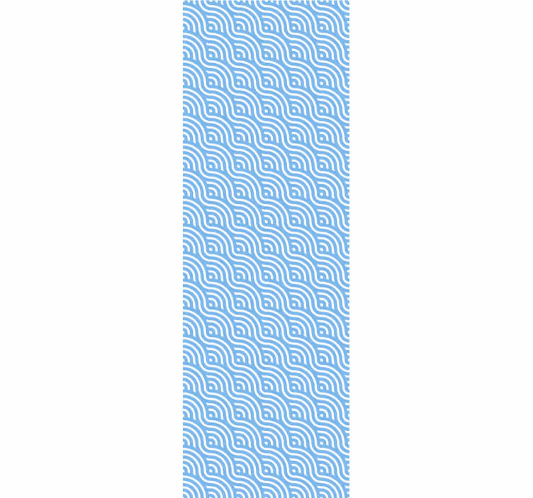 Moderne rullegardiner små blå bølger - TenStickers