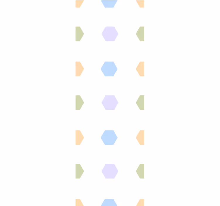 Moderne rullegardiner med multicolor sekskanter - TenStickers