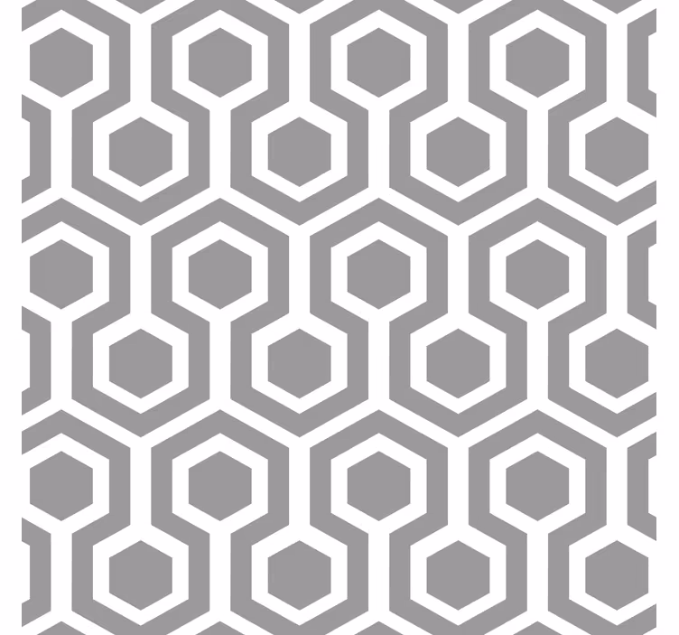 Grå rullegardin med hexagonalt gråt mønster - TenStickers