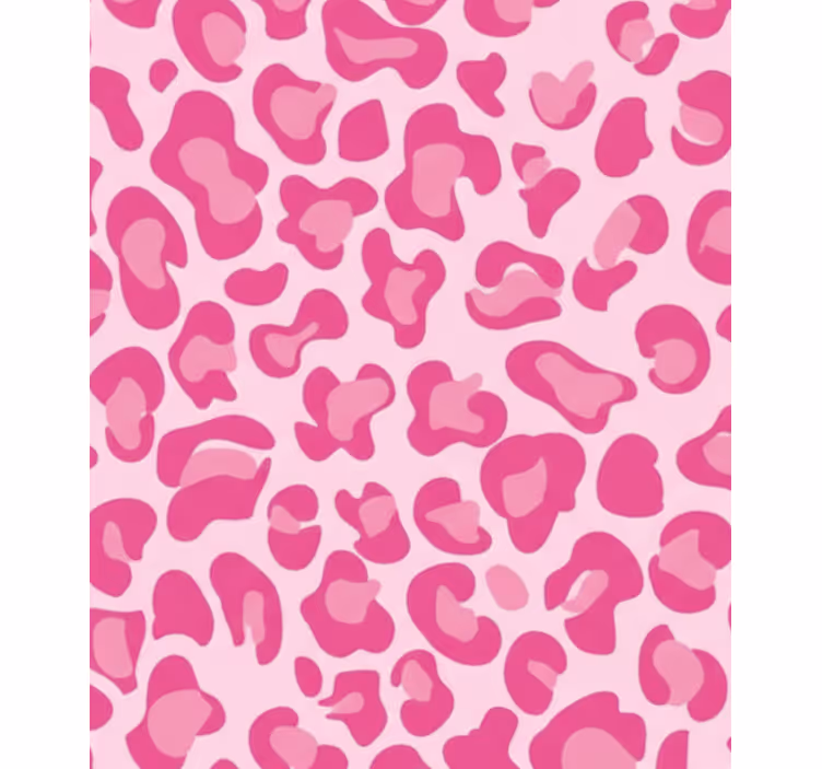 Lyserøde rullegardiner med pink leopardprint - TenStickers