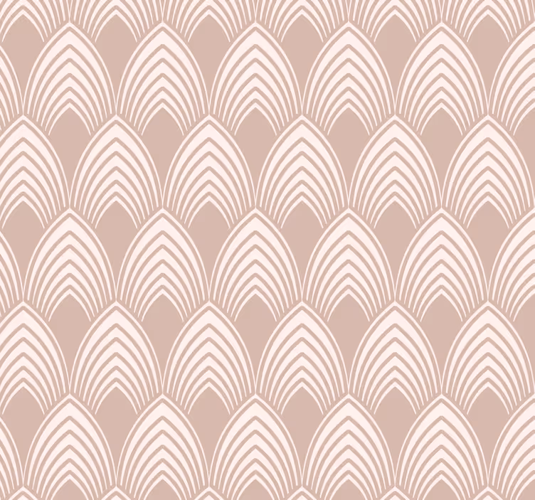 Lyserøde rullegardiner med vintage geometrisk design - TenStickers