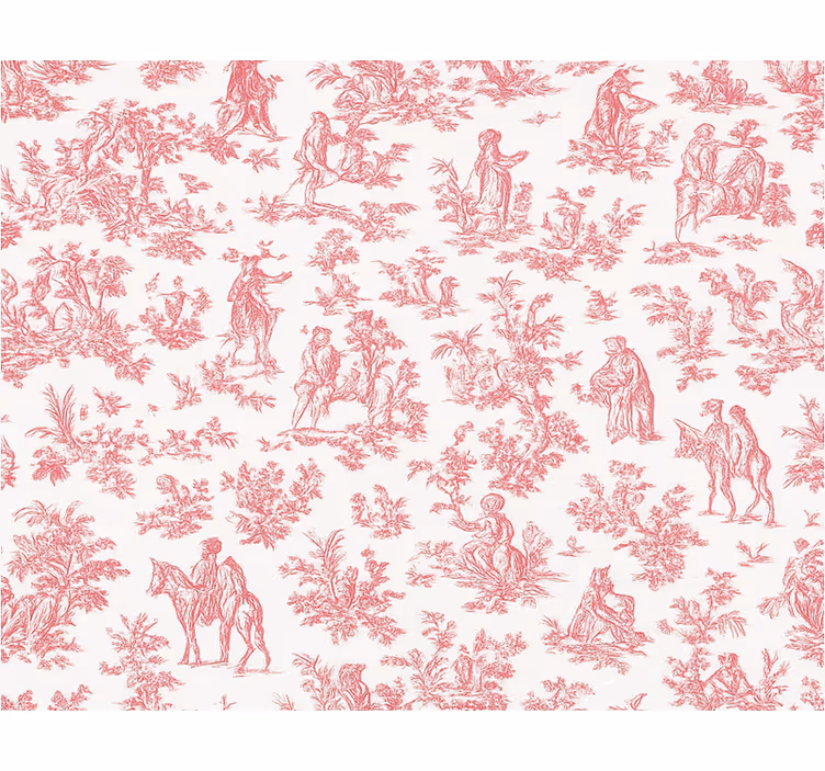 Lyserøde rullegardiner i vintage landstil - TenStickers