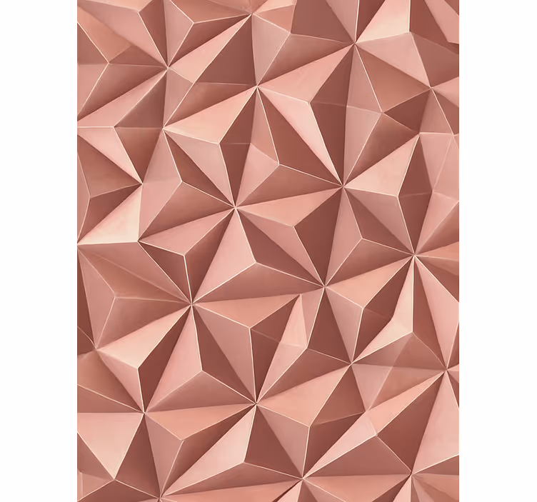 Lyserøde rullegardiner i rosaguld abstrakt geometrisk folie - TenStickers