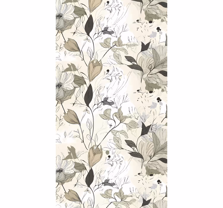 Rullegardin køkken blomsterdesign - TenStickers