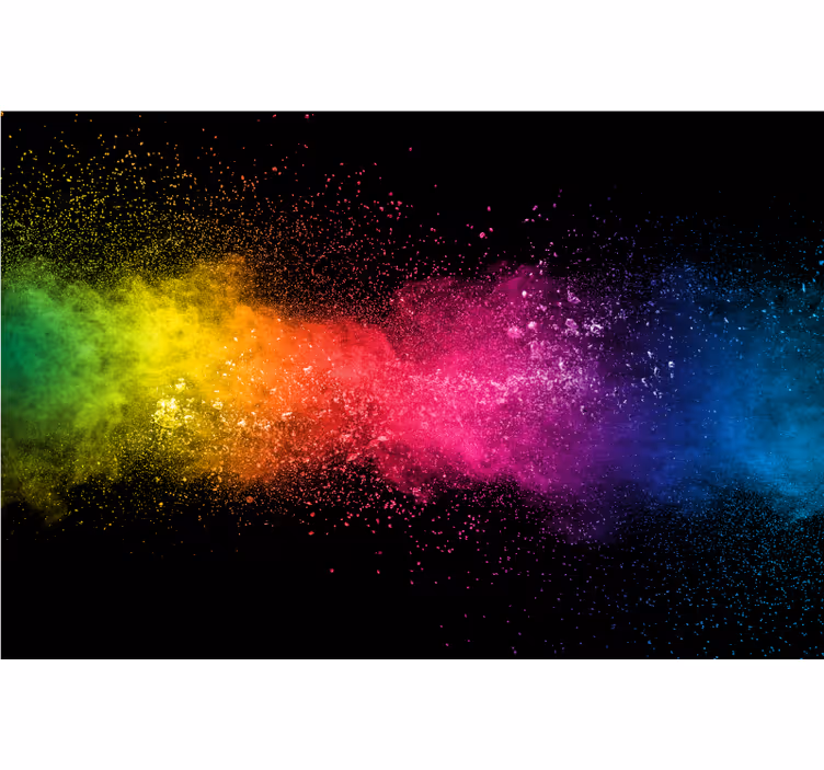 Rullegardiner til stue med multicolor splash - TenStickers