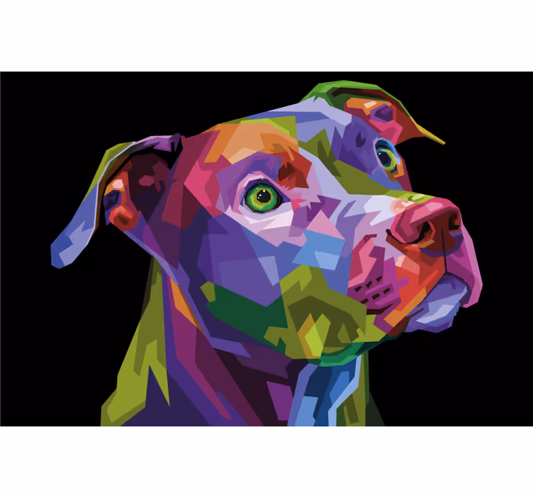 Rullegardiner til stue moderne pitbull multicolor - TenStickers
