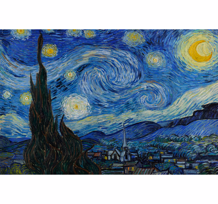 Rullegardiner til stue van goghs stjernespejling - TenStickers