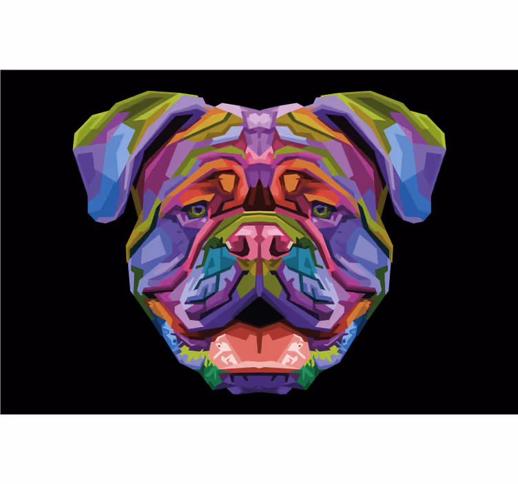 Rullegardiner til stue moderne hunde i farver - TenStickers