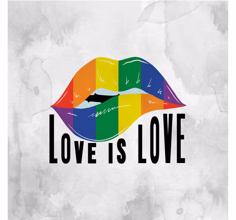 Rullegardiner til stue med pride lips design - TenStickers