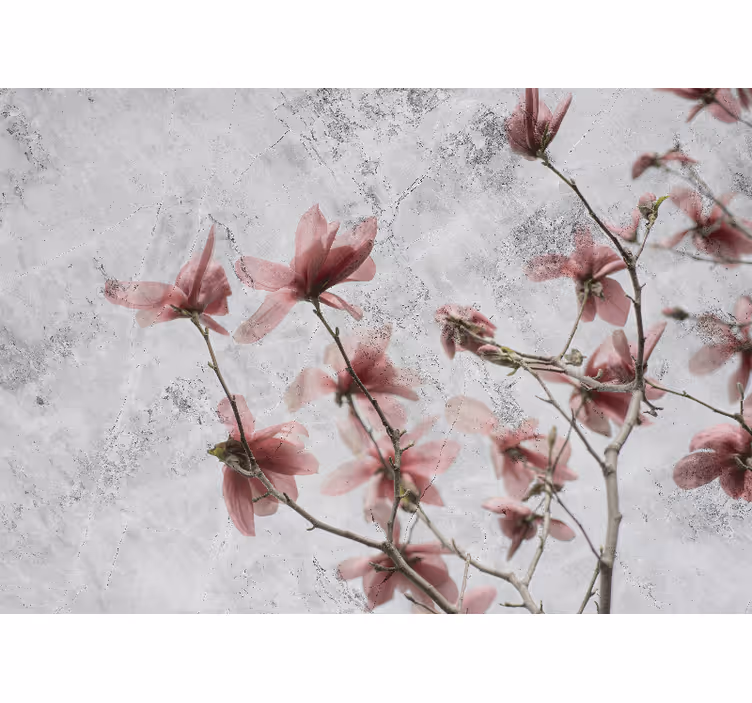 Rullegardiner til stue elegant glamour stil magnolia design - TenStickers