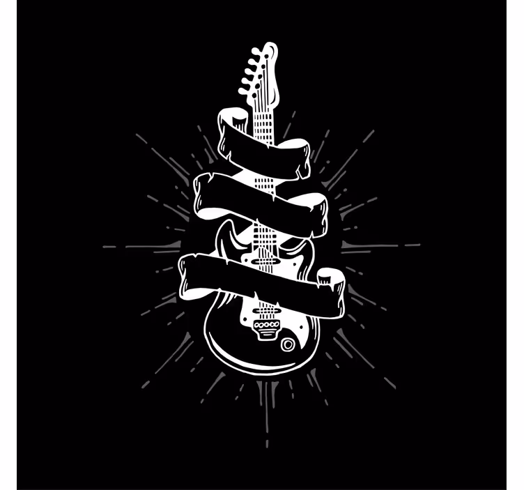Rullegardiner til stue guitar - TenStickers