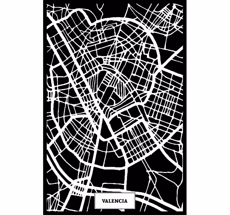 Rullegardiner til stue mapa topografisk valencia - TenStickers