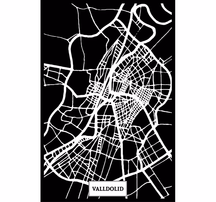 Rullegardiner til stue topografisk kort valladolid - TenStickers