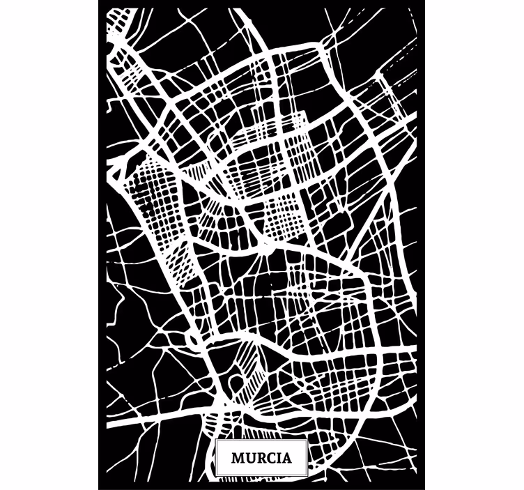 Rullegardiner til stue mapa topografisk murcia - TenStickers