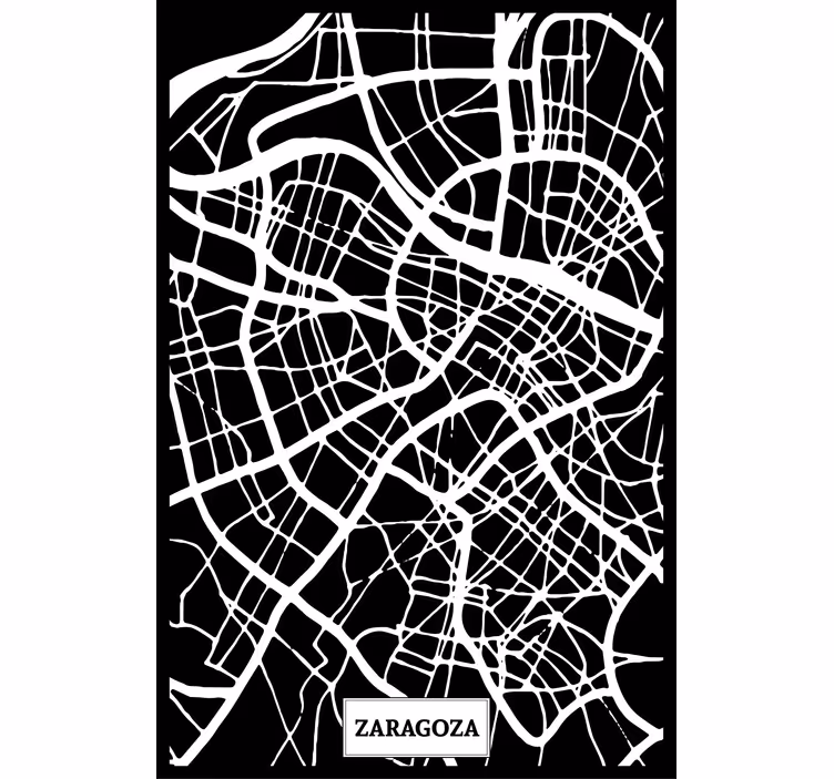 Rullegardiner til stue mapa topografisk zaragoza - TenStickers