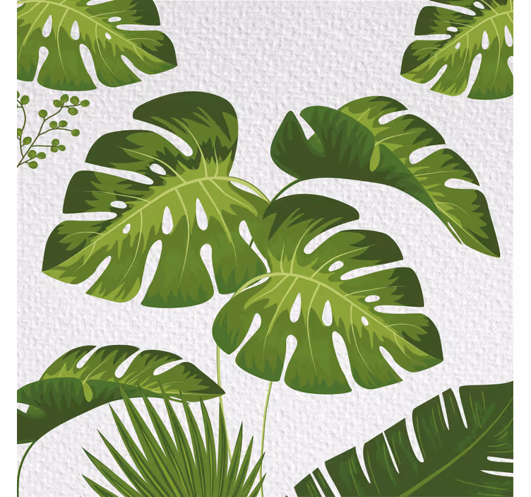 Rullegardiner til stue med monstera blad - TenStickers