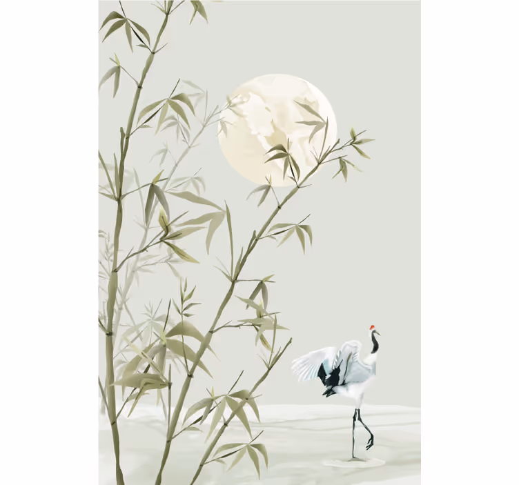 Rullegardiner til stue bamboo art - TenStickers