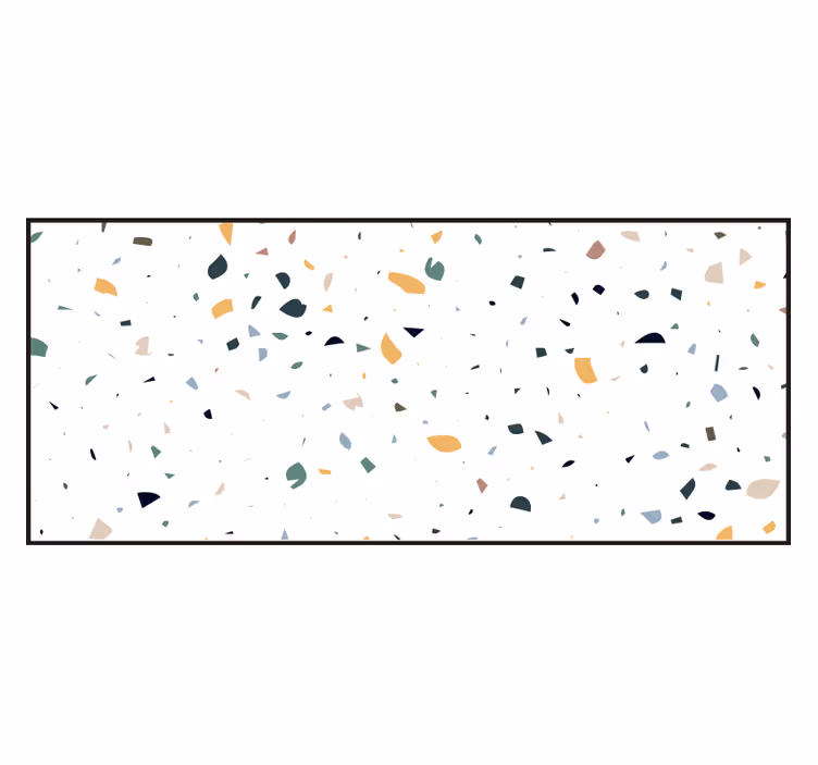 Hvid rullegardin white terrazzo - TenStickers