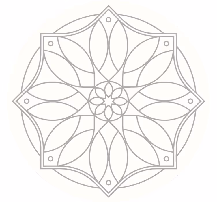 Hvid rullegardin med mandala design - TenStickers