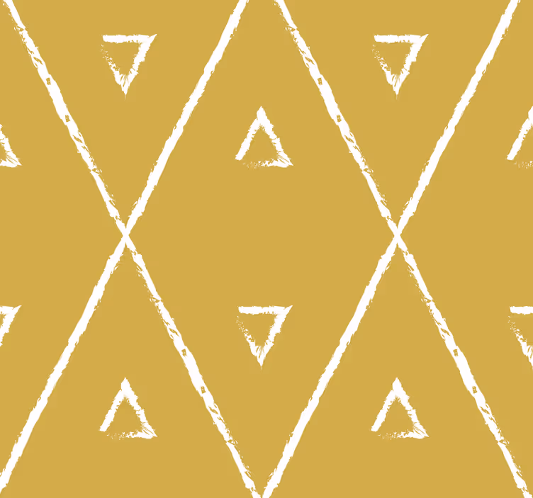 Gule rullegardiner med geometrisk rhombus mønster - TenStickers