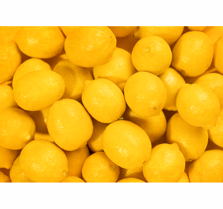 Gule rullegardiner med citronmotiv - TenStickers
