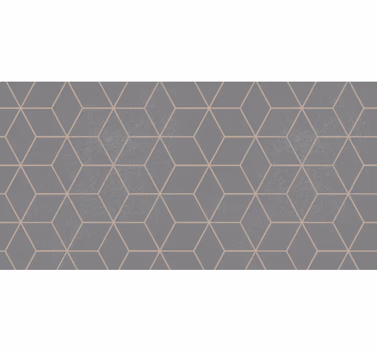 Grå rullegardin med geometrisk grå hexagon mønster - TenStickers
